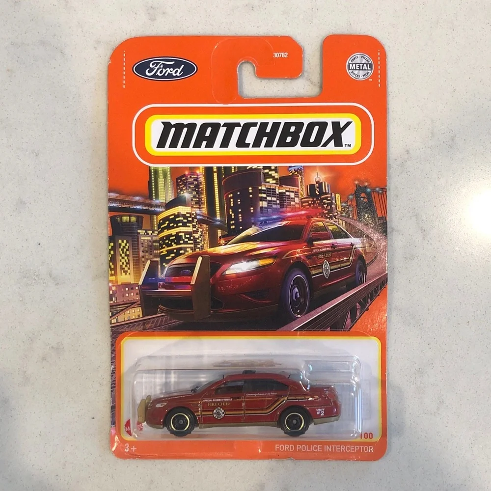 Mattel Matchbox Red Police Car